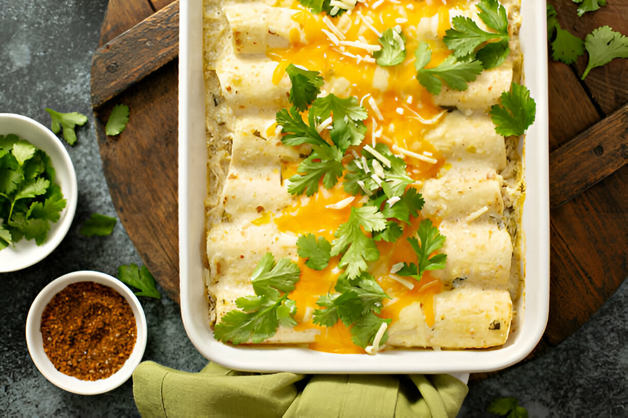 Low Carb White Chicken Enchiladas