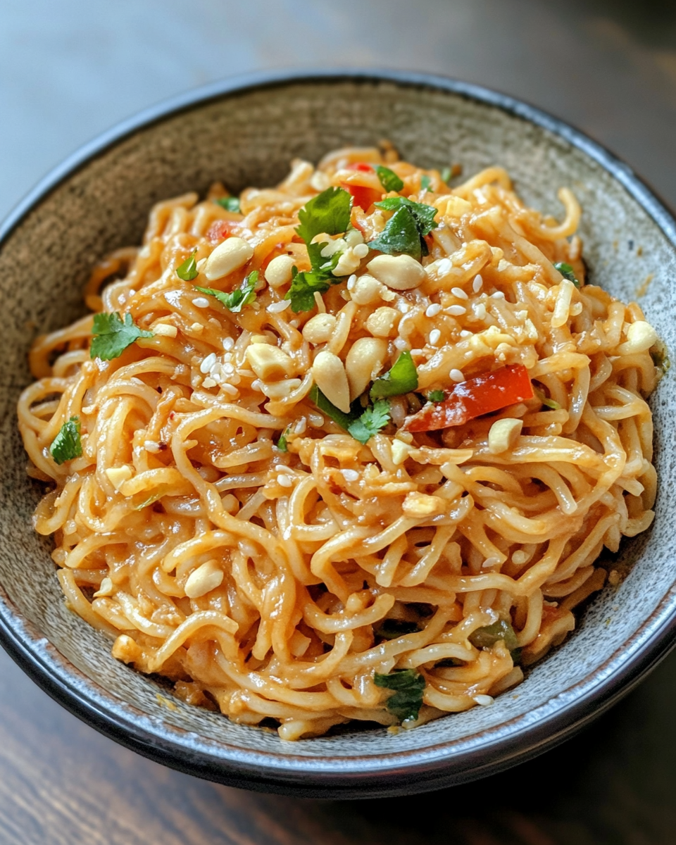 Pressure cooker with tofu and peanut sauce cooking
