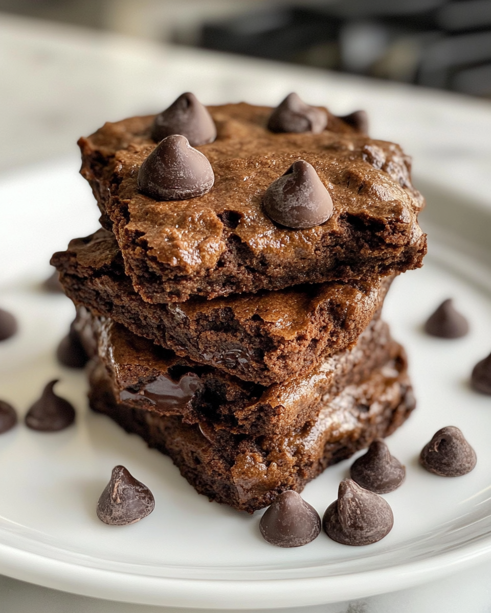 Homemade healthy chocolate cookies stacked