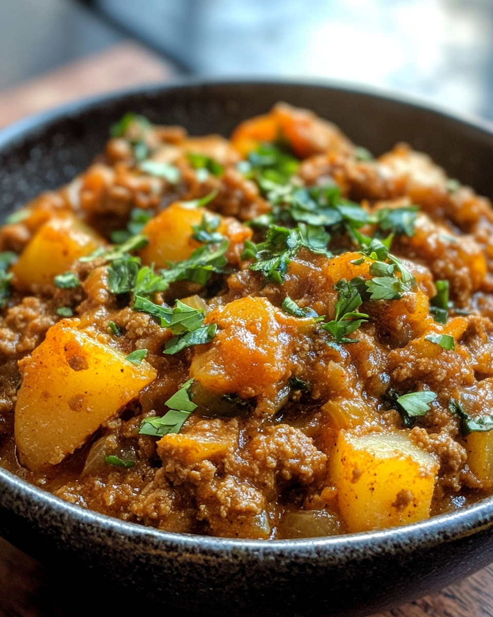 Pressure cooker with beef koftas simmering inside