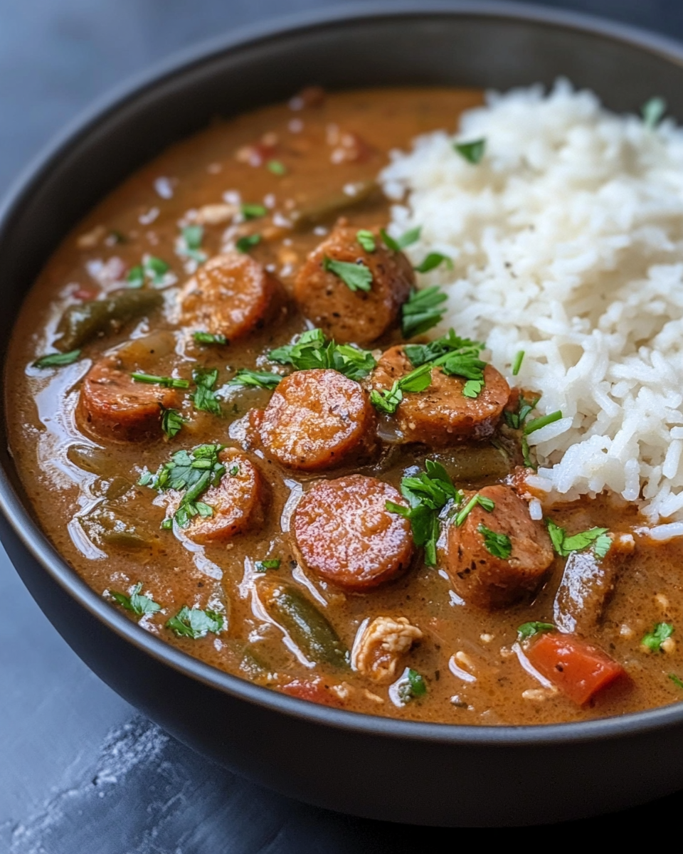 Cooking roux and veggies for Cajun gumbo in a pot