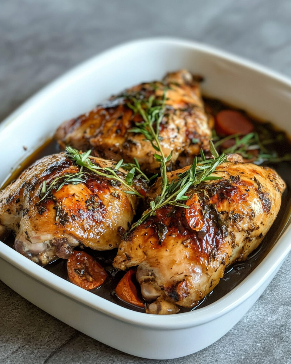 Ingredients and preparation steps for balsamic chicken