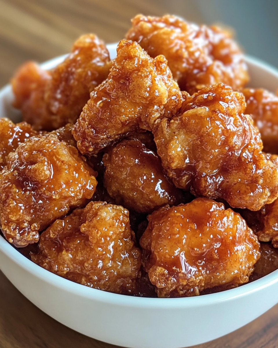 Crunchy hot honey chicken ready to serve