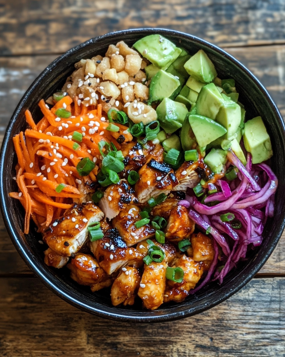 Cooking Steps for Bang Bang Chicken Bowl
