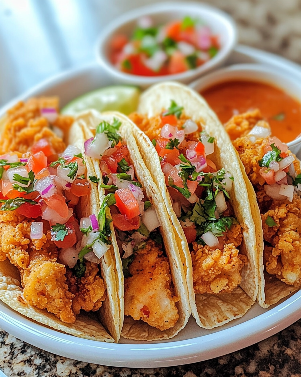 Plated Bang Bang Chicken with fresh sides