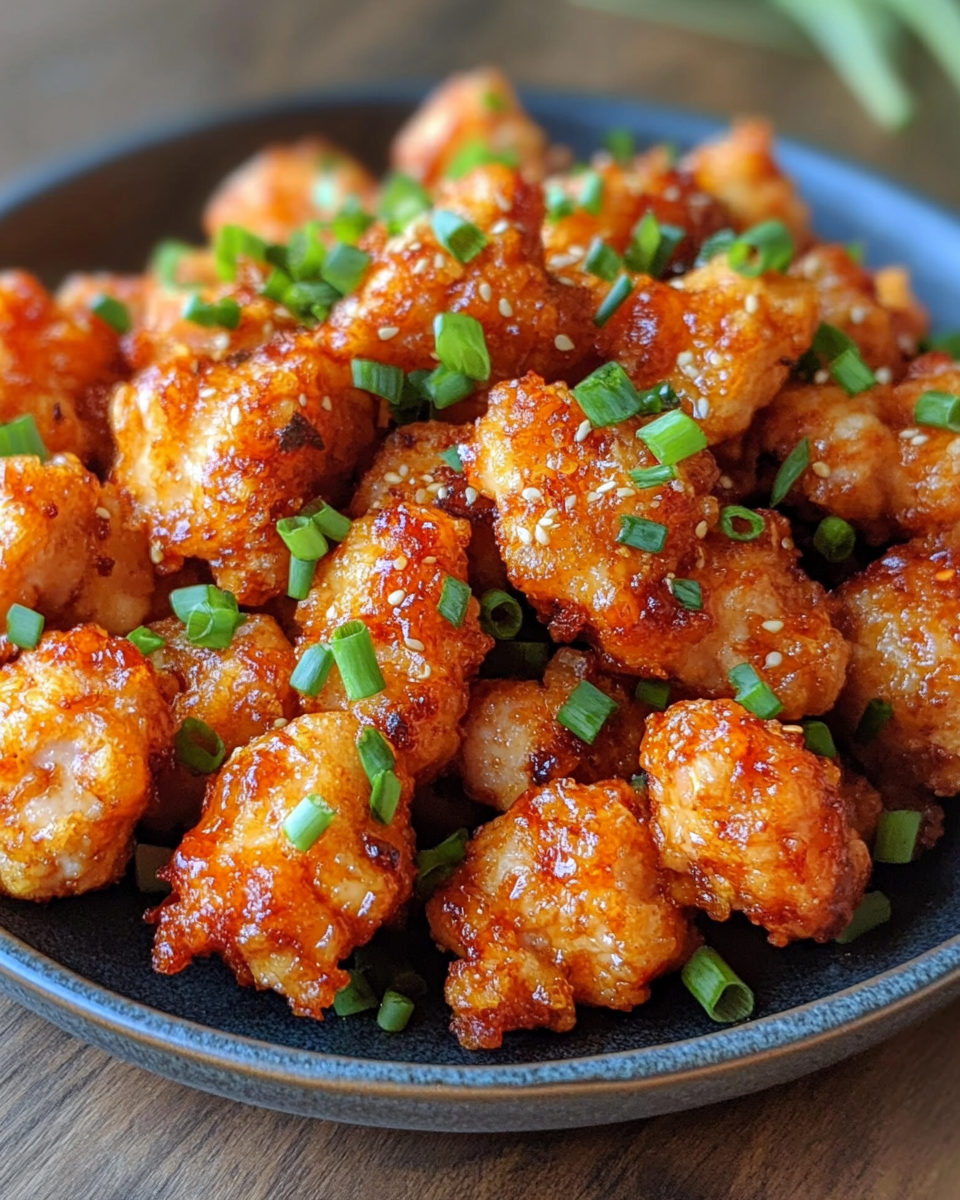 Final plated Bang Bang Chicken with vegetables