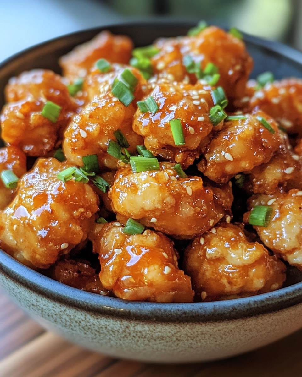 Close up of Bang Bang Chicken with rice and veggies