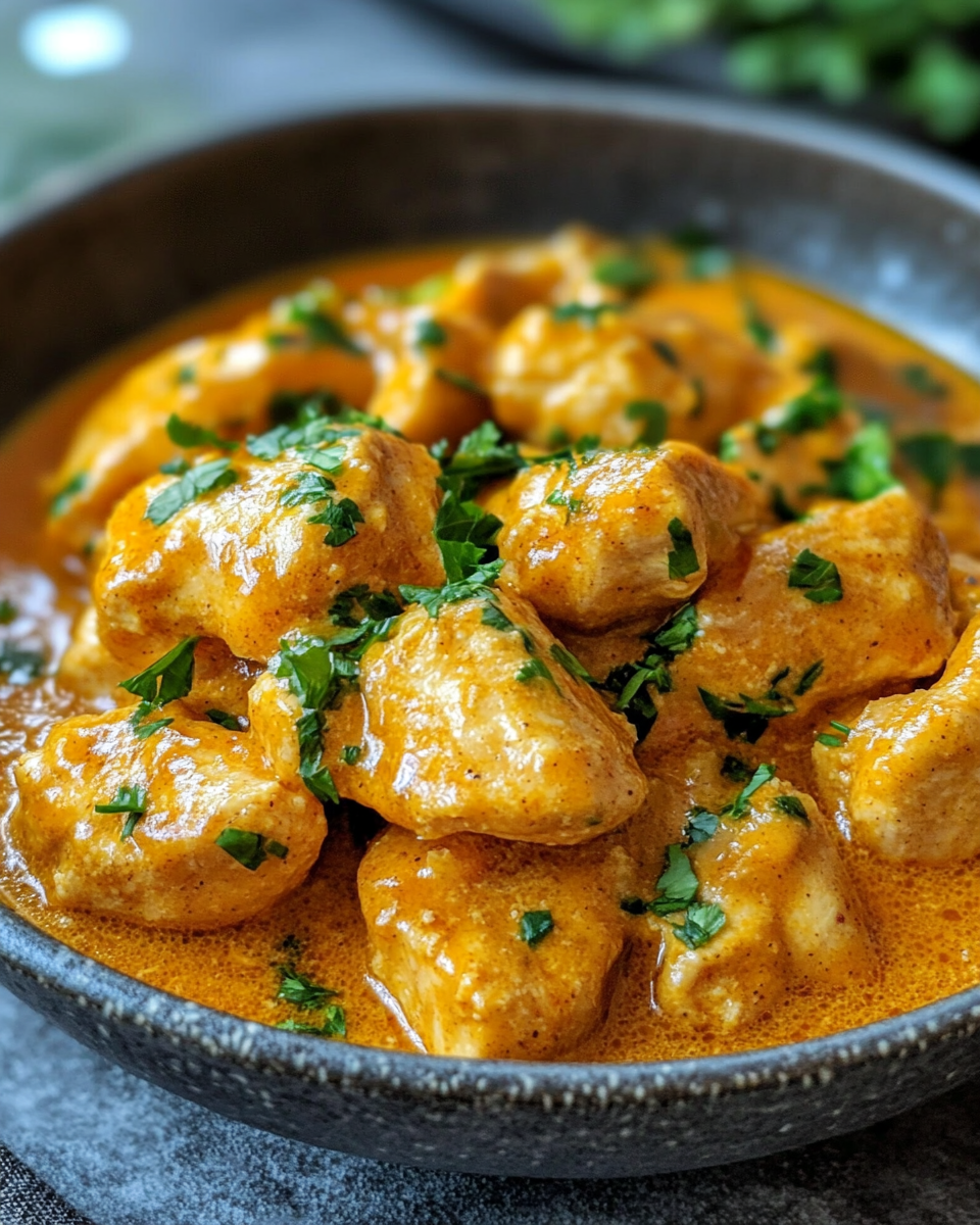 Pressure cooker chicken cooking in coconut milk