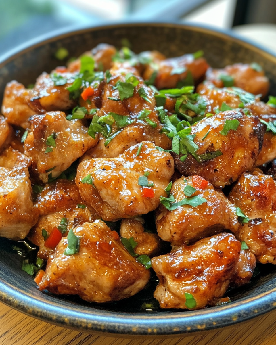 Sauce thickened on black pepper chicken