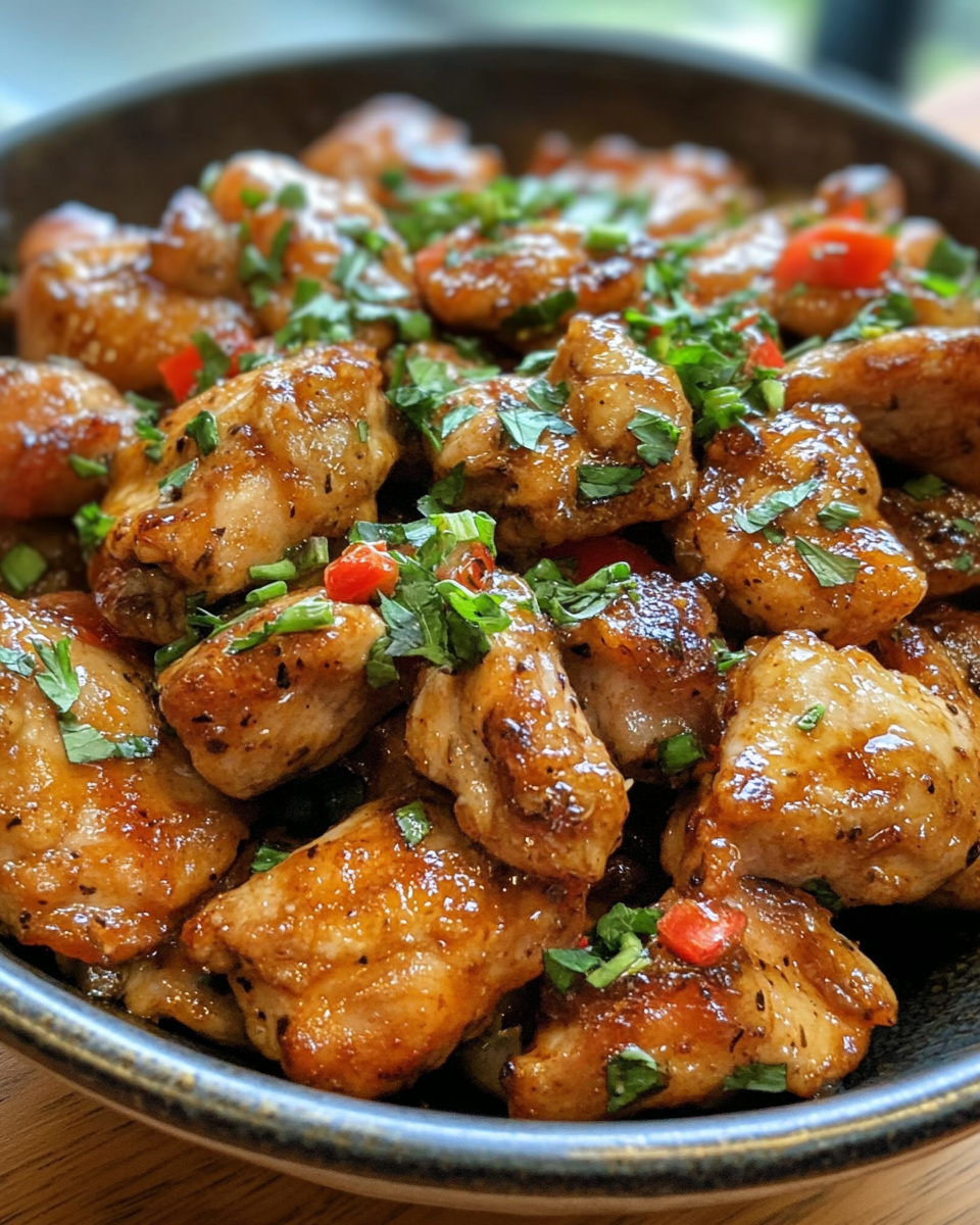 Black pepper chicken in pressure cooker