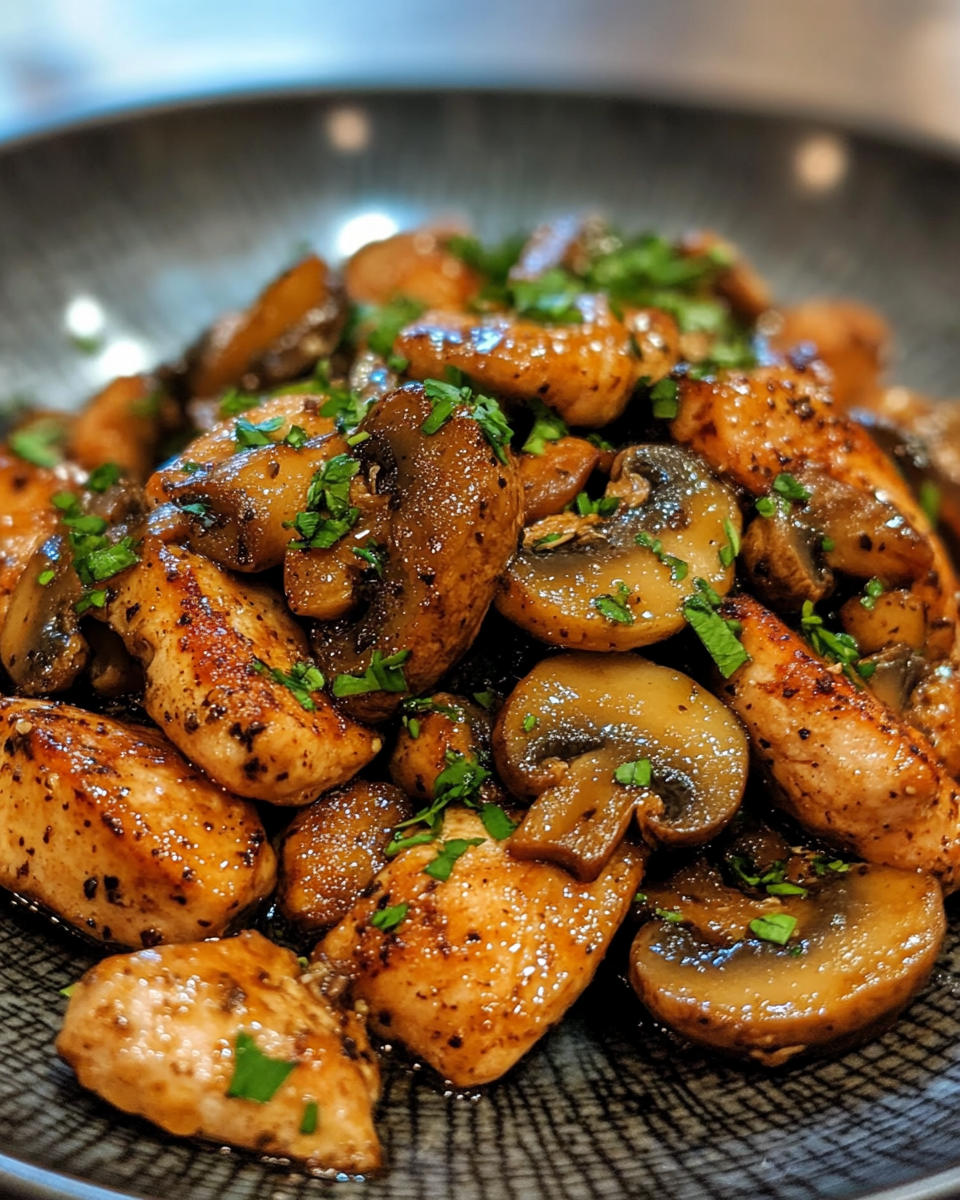 Dinner plated of Black Pepper Chicken with vegetables