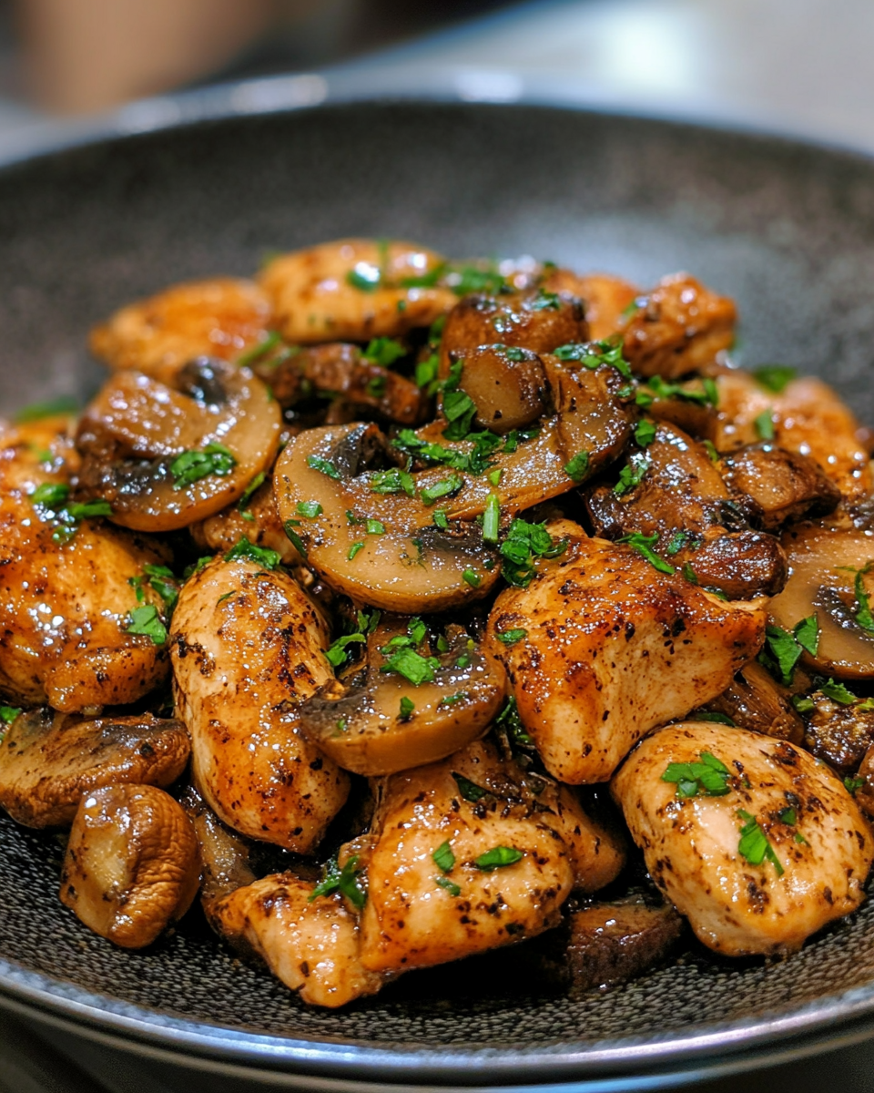 Black Pepper Chicken steaming in pressure cooker