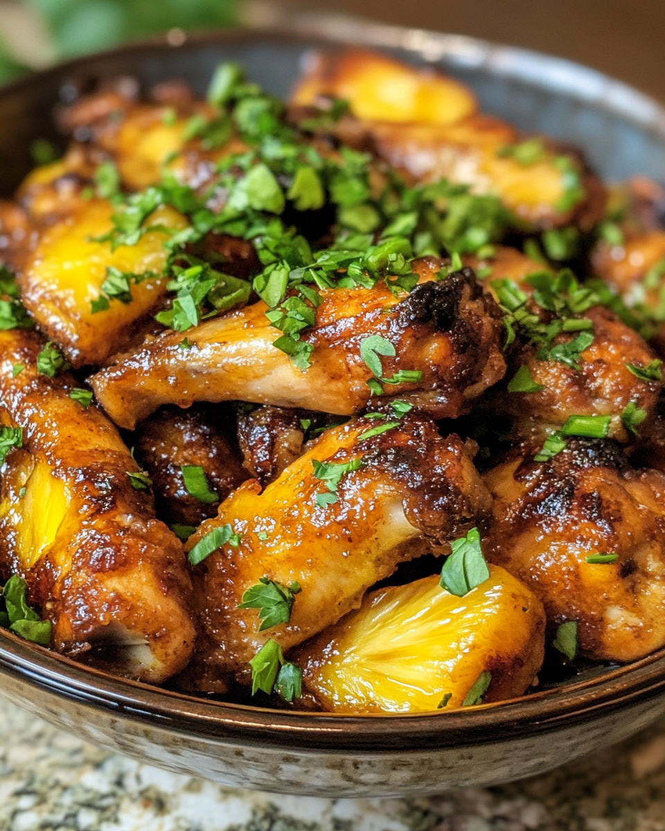 Close up of BBQ sauce coating chicken tenders