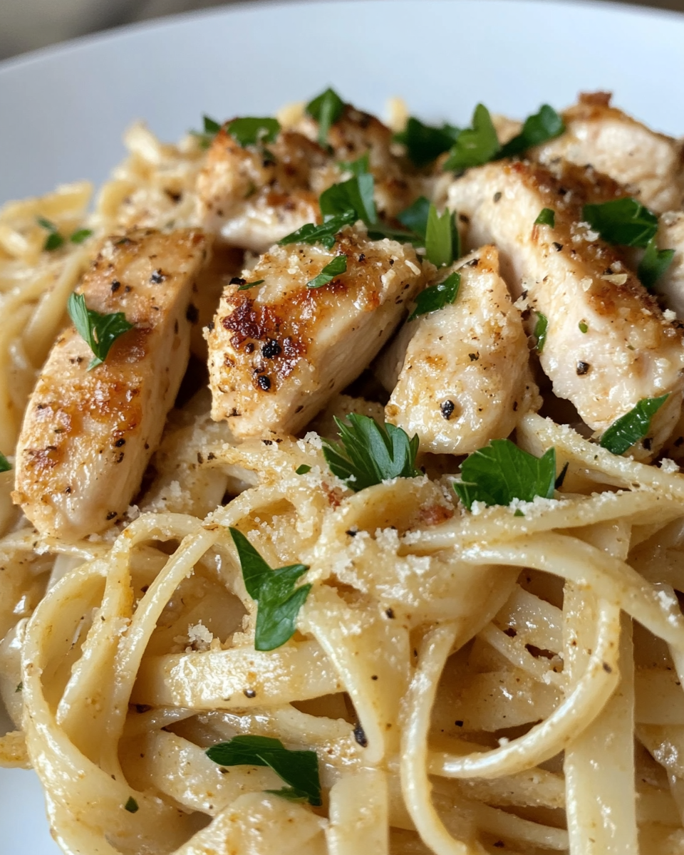 Delicious Cajun Chicken and Garlic Parmesan Linguine