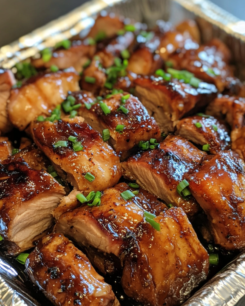 Crispy finished Char Siu Chicken ready to serve