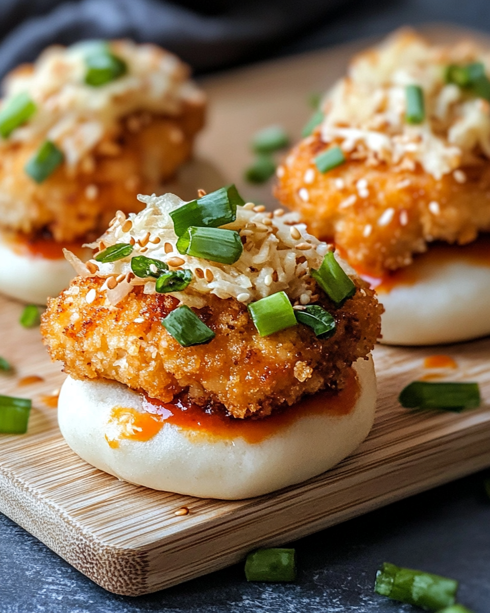 Golden baked cheesy dynamite chicken buns ready to eat