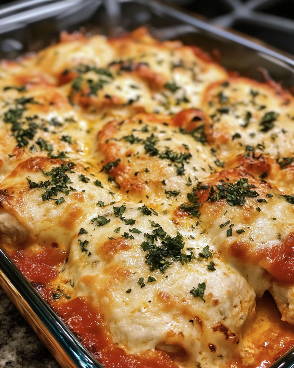Cheesy mozzarella chicken bake fresh out of the pressure cooker