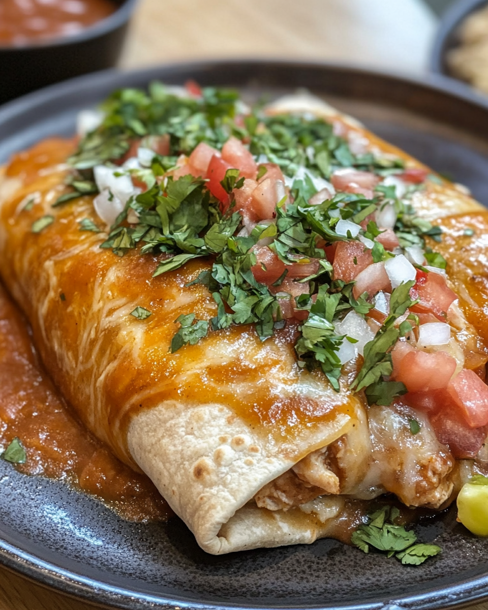 Chicken chimichangas fresh and ready to serve