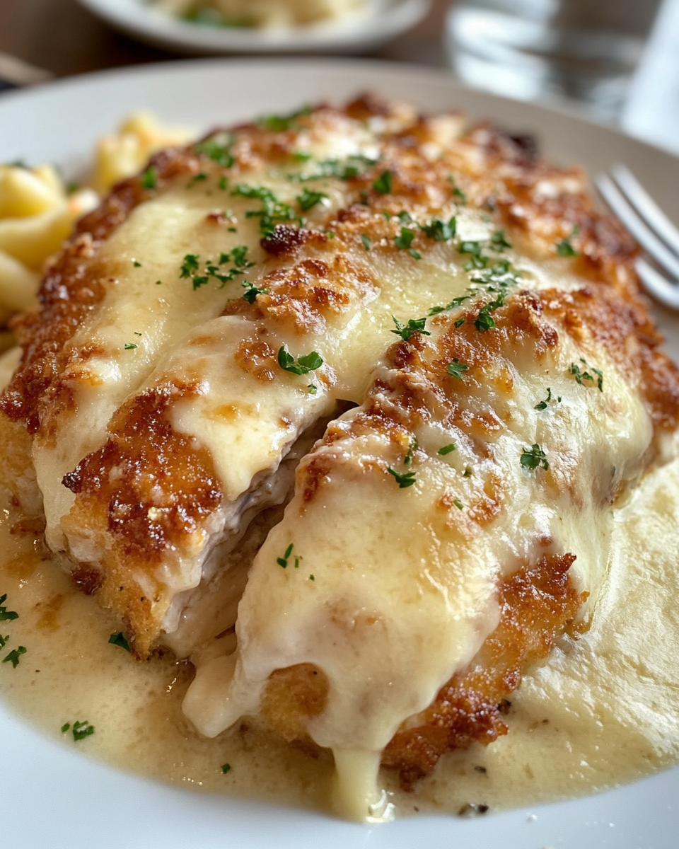 Chicken cordon bleu cooking in pressure cooker