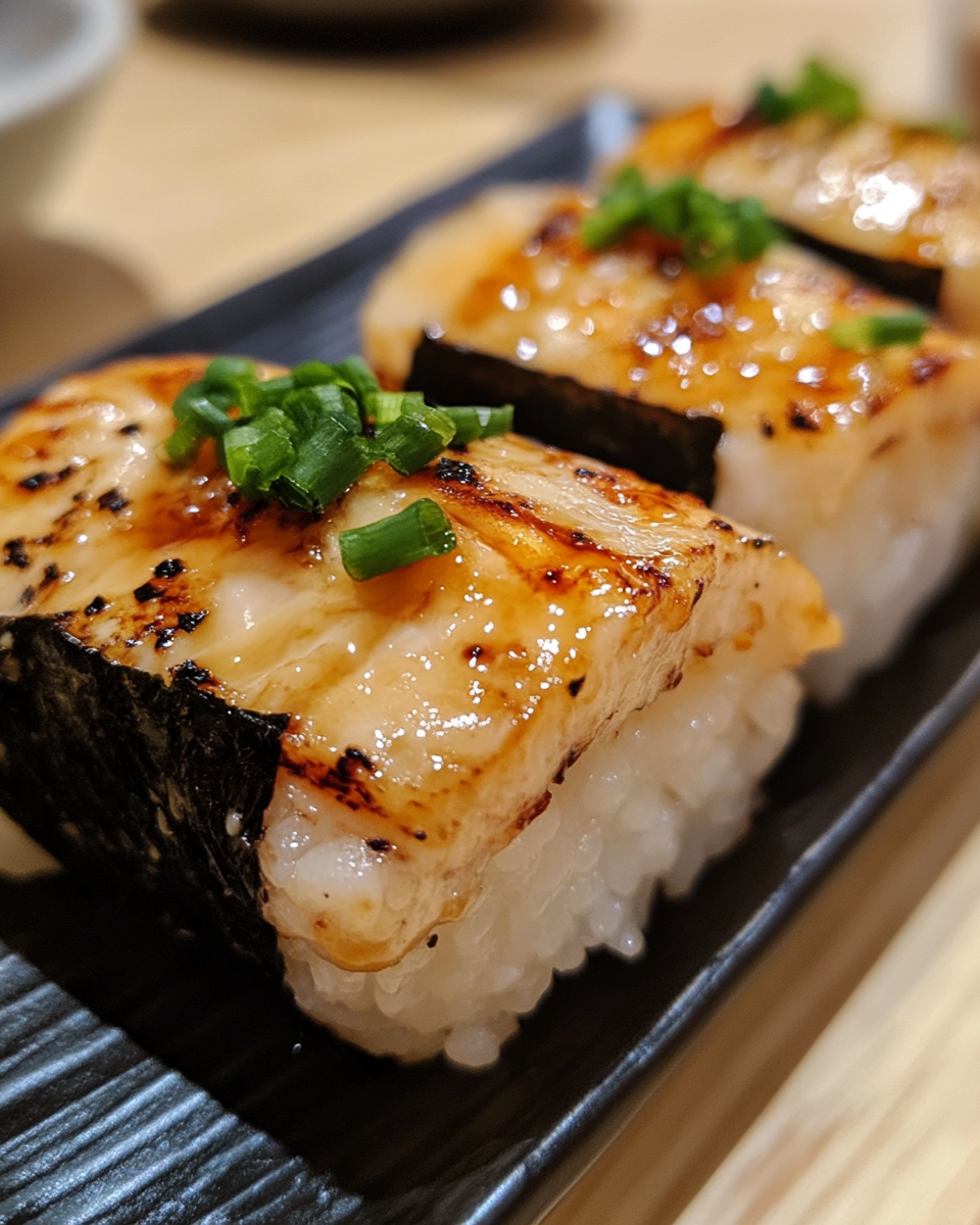 Finished Chicken Onigiri ready to eat