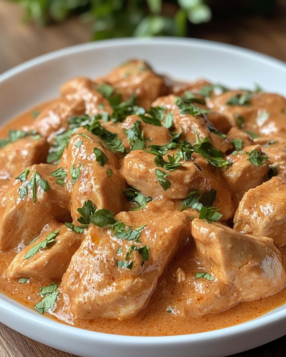 Steam rising from pressure cooker with flavorful chicken dish
