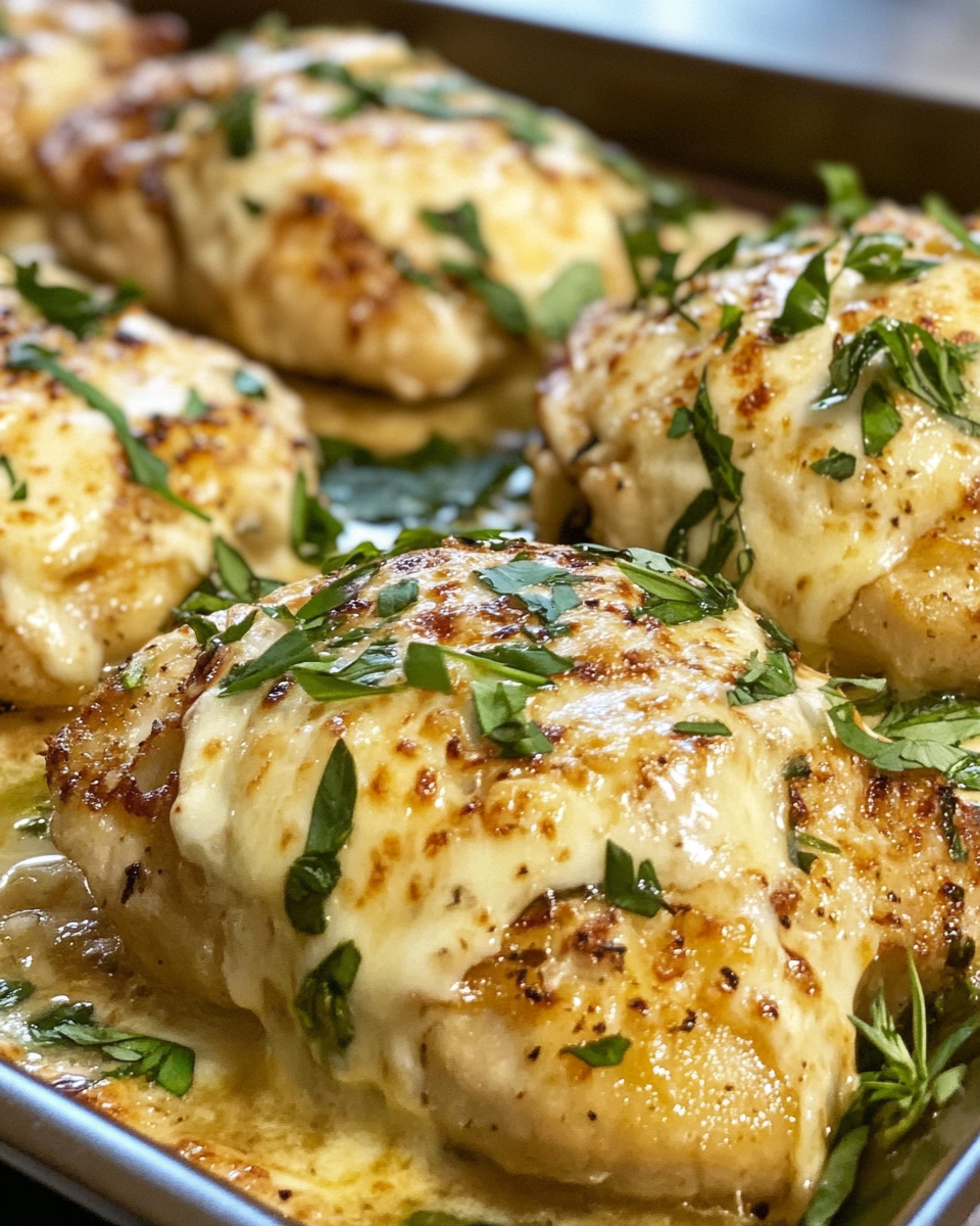 Ingredients for chicken pillows with creamy parmesan sauce