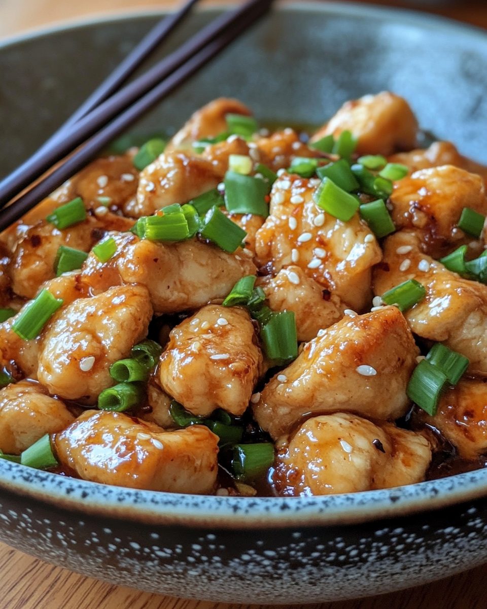 Chicken with garlic sauce in pressure cooker