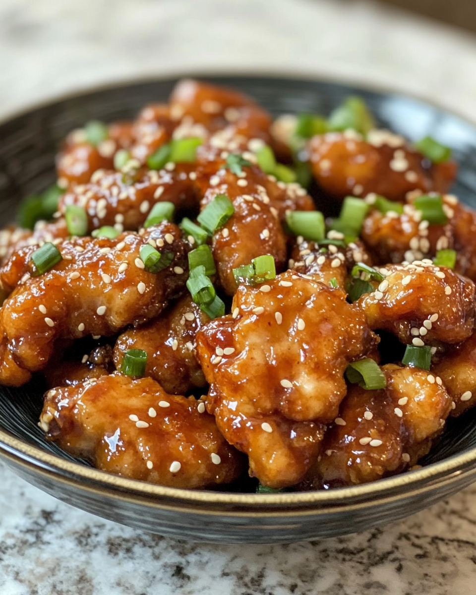 Udon Noodles and Chicken with Vegetables in a Skillet