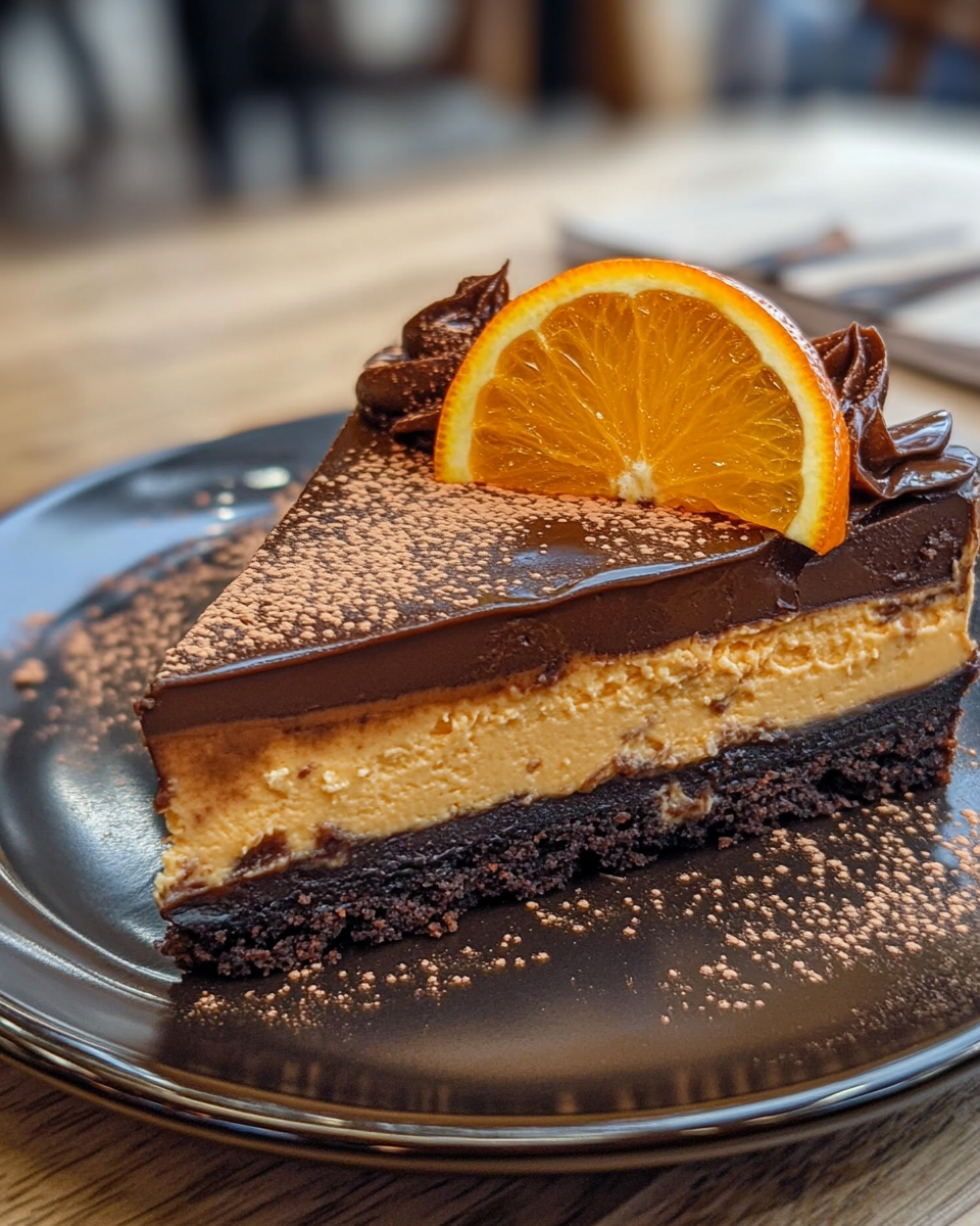 Ingredients for chocolate orange cheesecake displayed