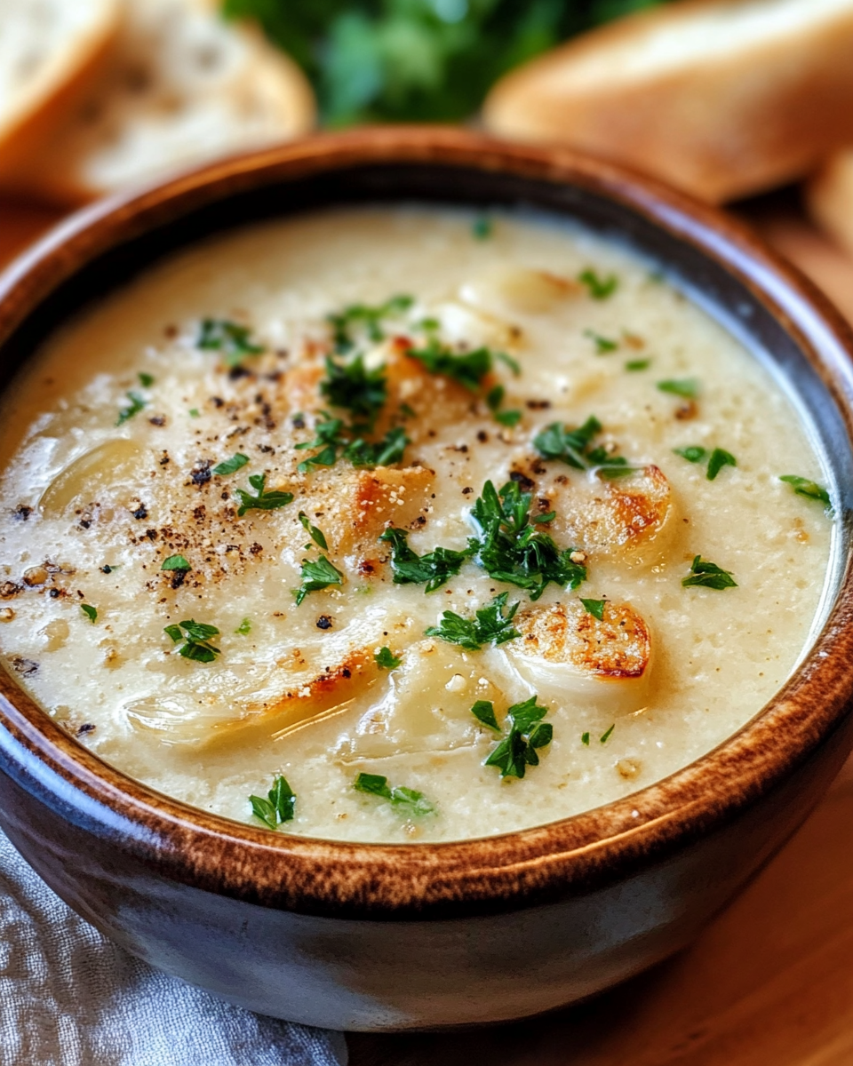 Final Garlic Soup Served