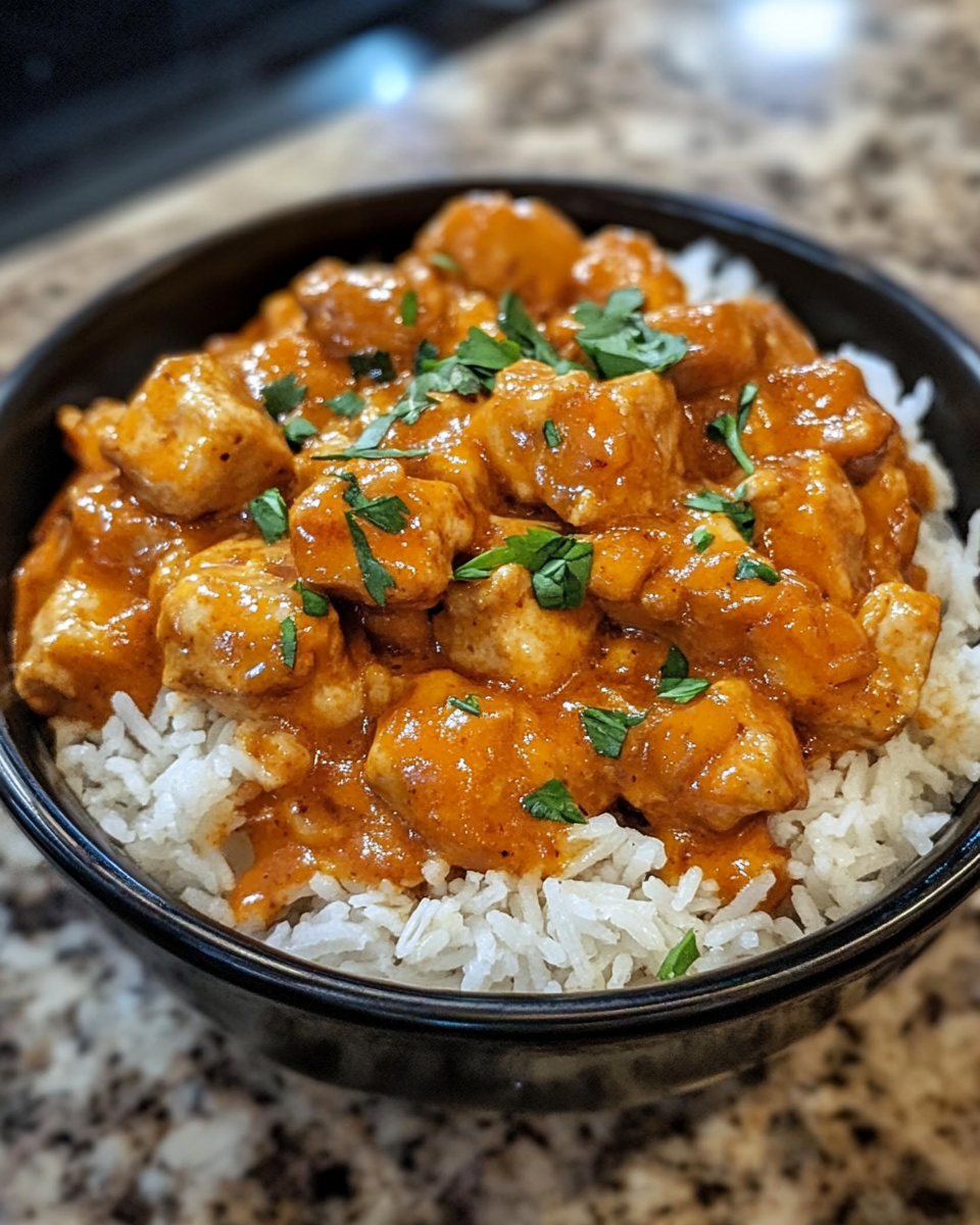Ingredients lined up for chicken recipe