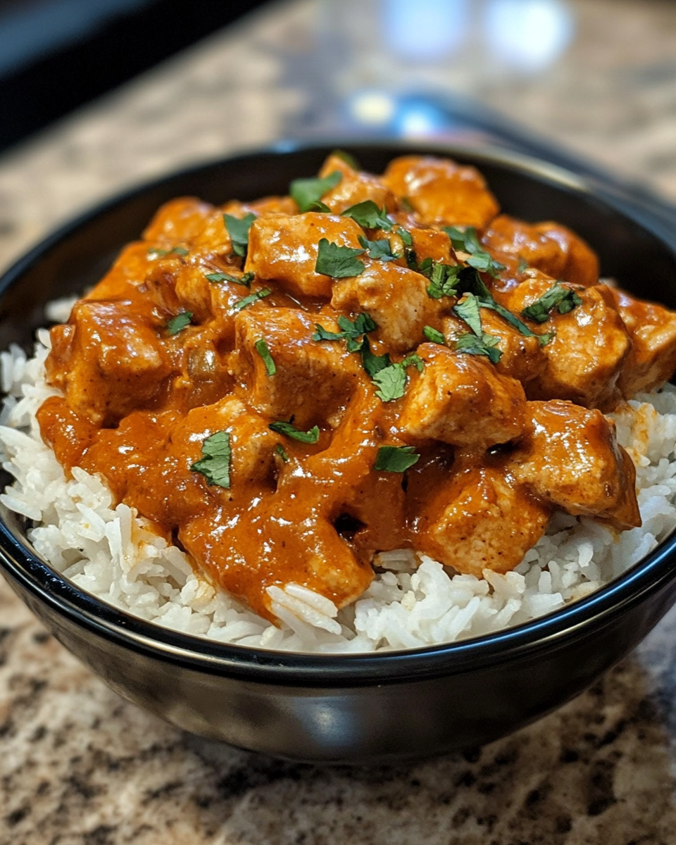 Finished creamy chicken pasta
