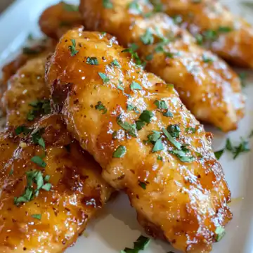 Crispy Air Fryer Honey Butter Garlic Chicken Tenders taken with iphone 15 pro max --iw 2 --ar 4:5 --v 6.1 --raw