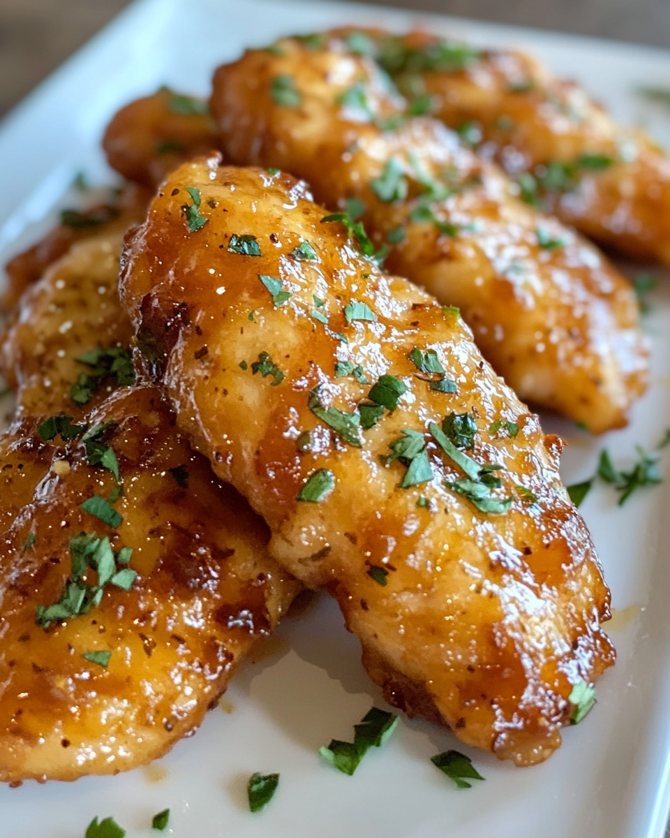 Crispy air fryer honey butter garlic chicken tenders
