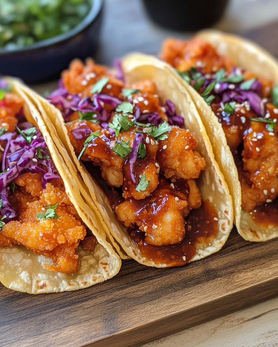Crispy chicken wonton tacos