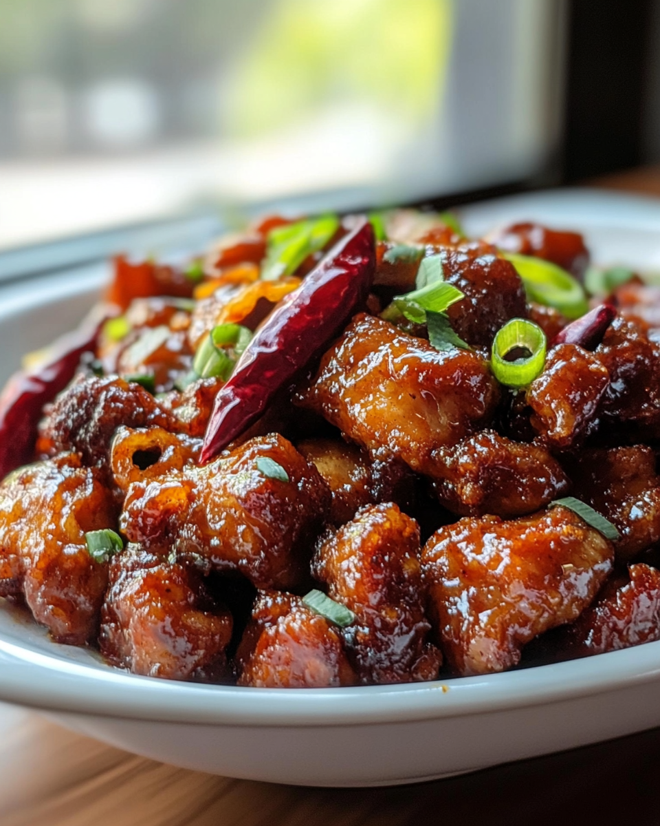 Ingredients lined up for crispy chilli chicken