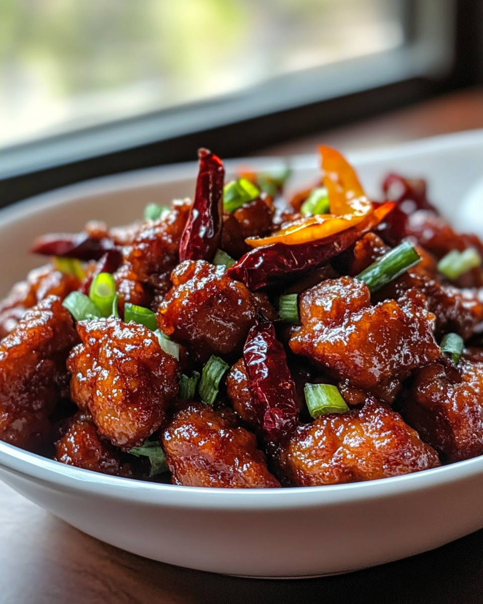 Crispy chilli chicken ready to eat