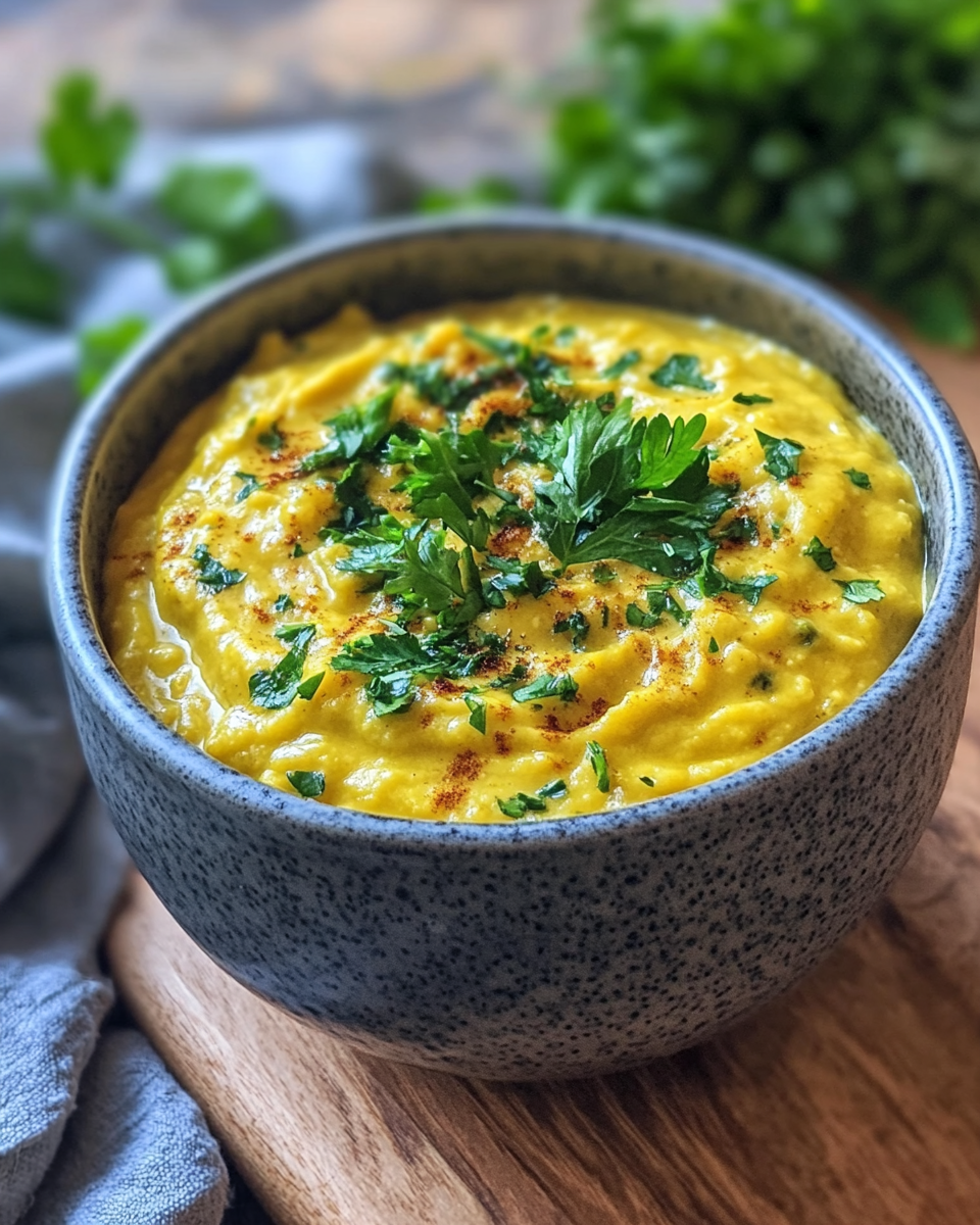 Step-by-step preparation of curry date dip