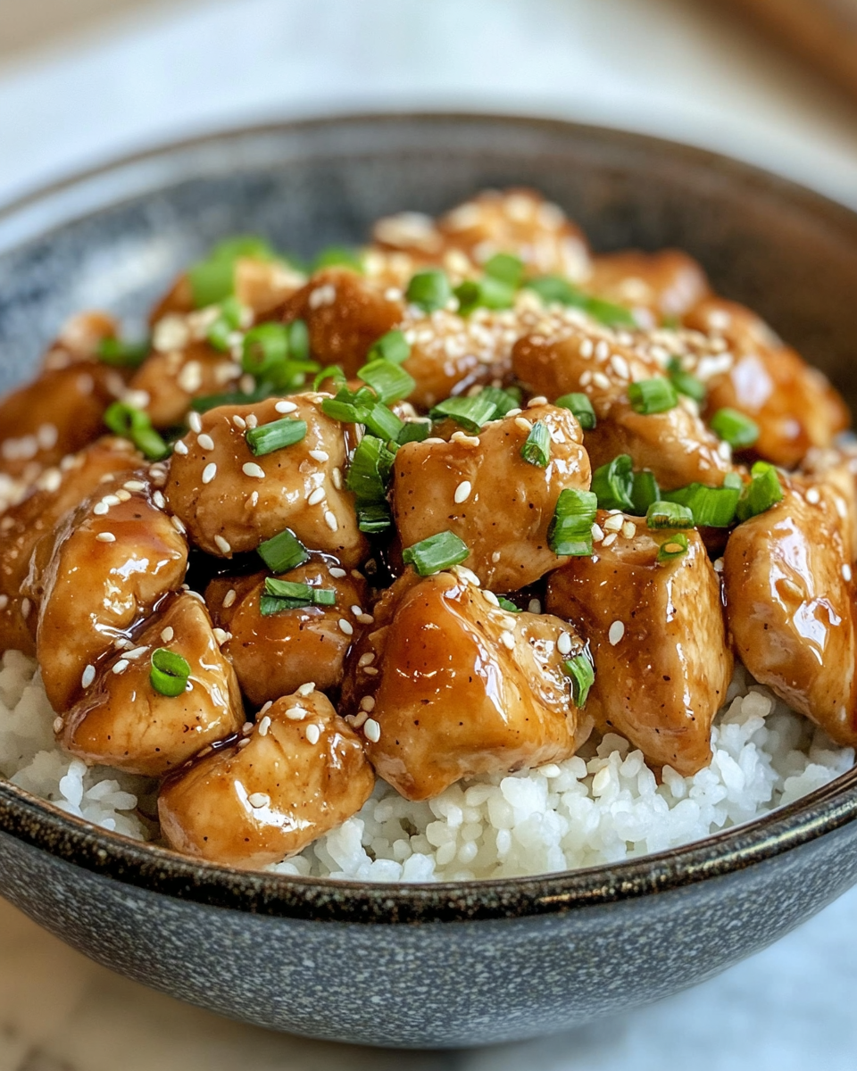 chicken teriyaki marinating in bowl