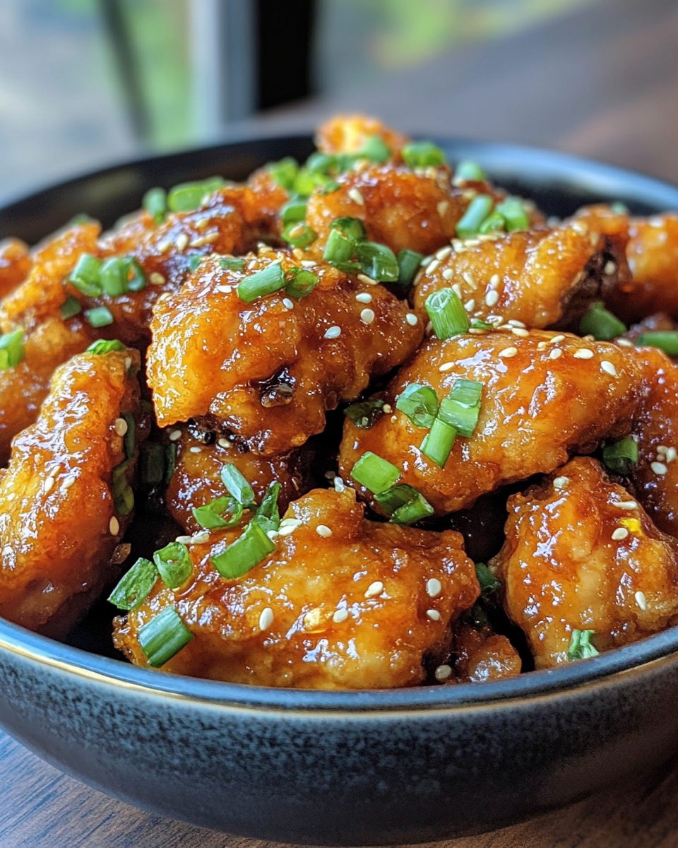 Cooking process of orange chicken in a pressure cooker