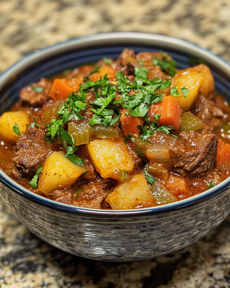 Egyptian Beef Goulash in pressure cooker