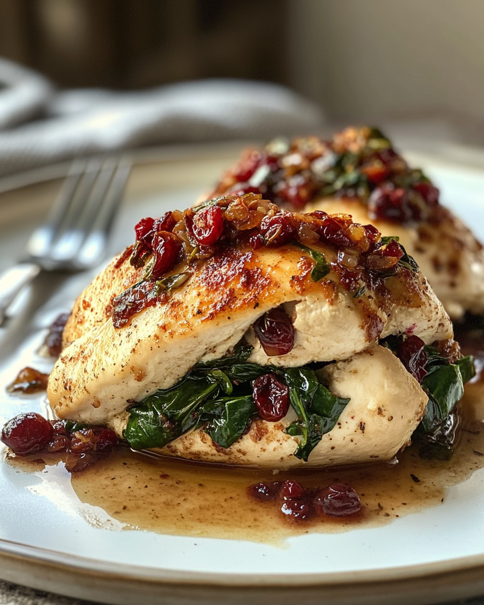 Leftover stuffed chicken breast stored for meal prep