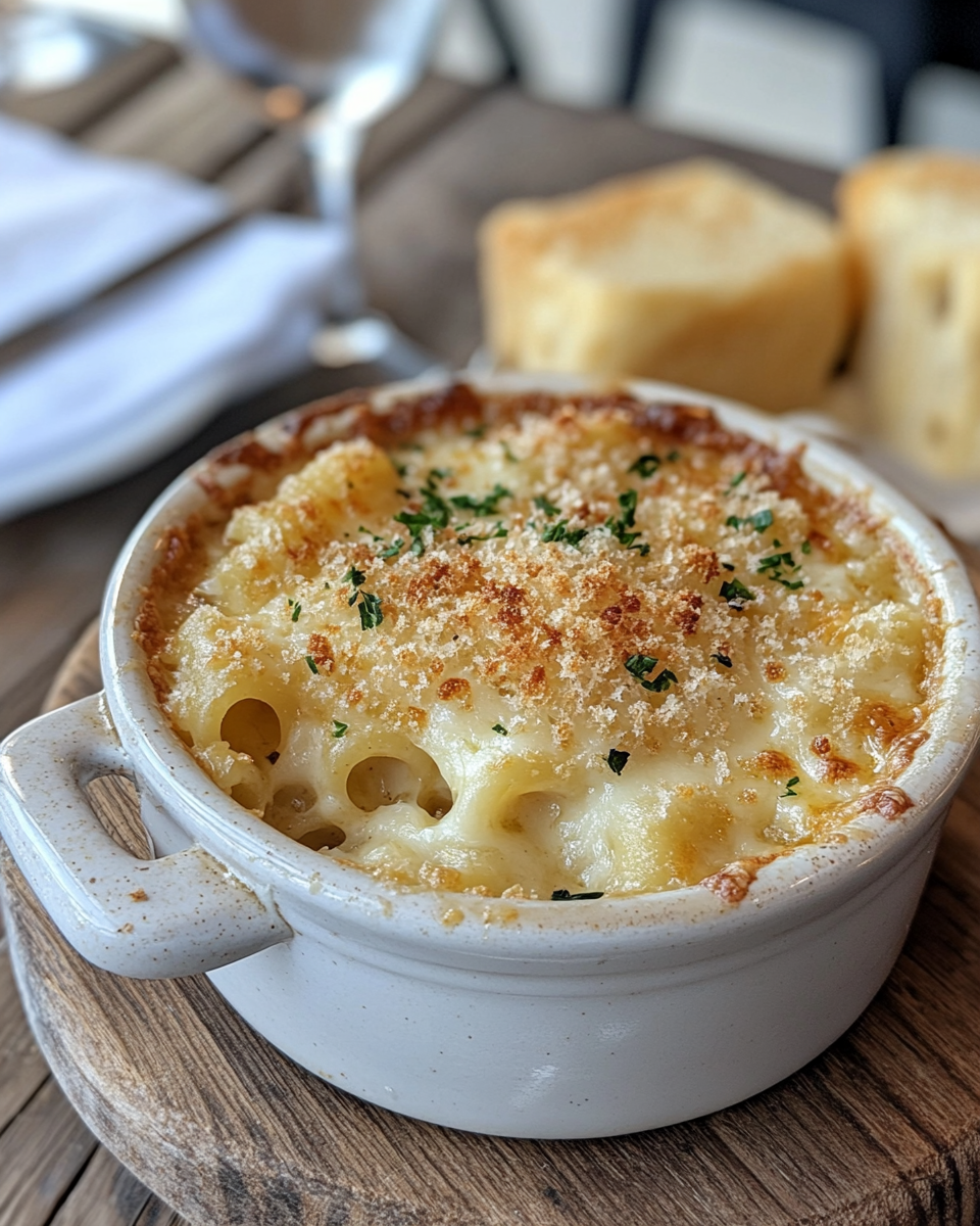 Ingredients for French Onion Mac and Cheese arranged neatly