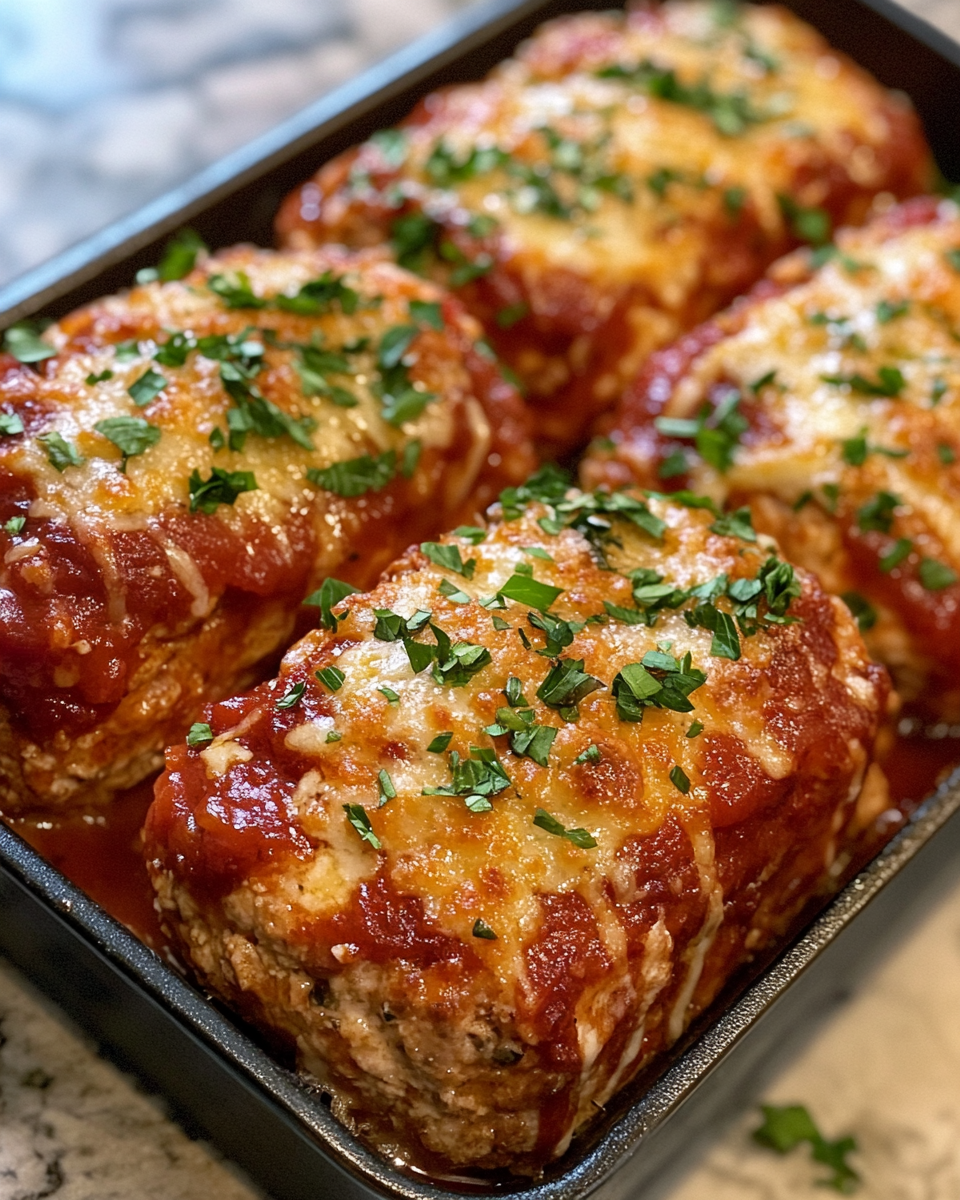 Garlic Parmesan Chicken cooking in pot