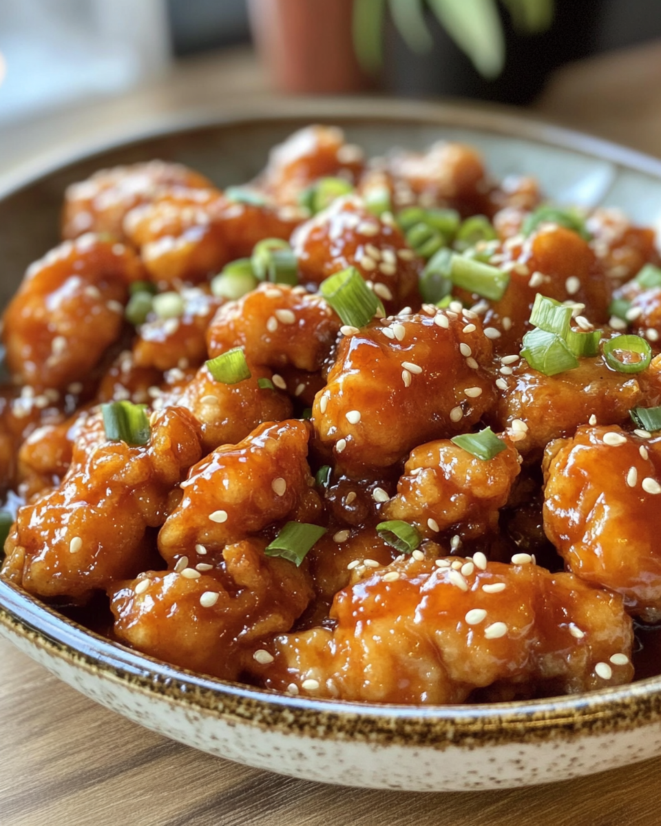 General Tso's Chicken freshly cooked