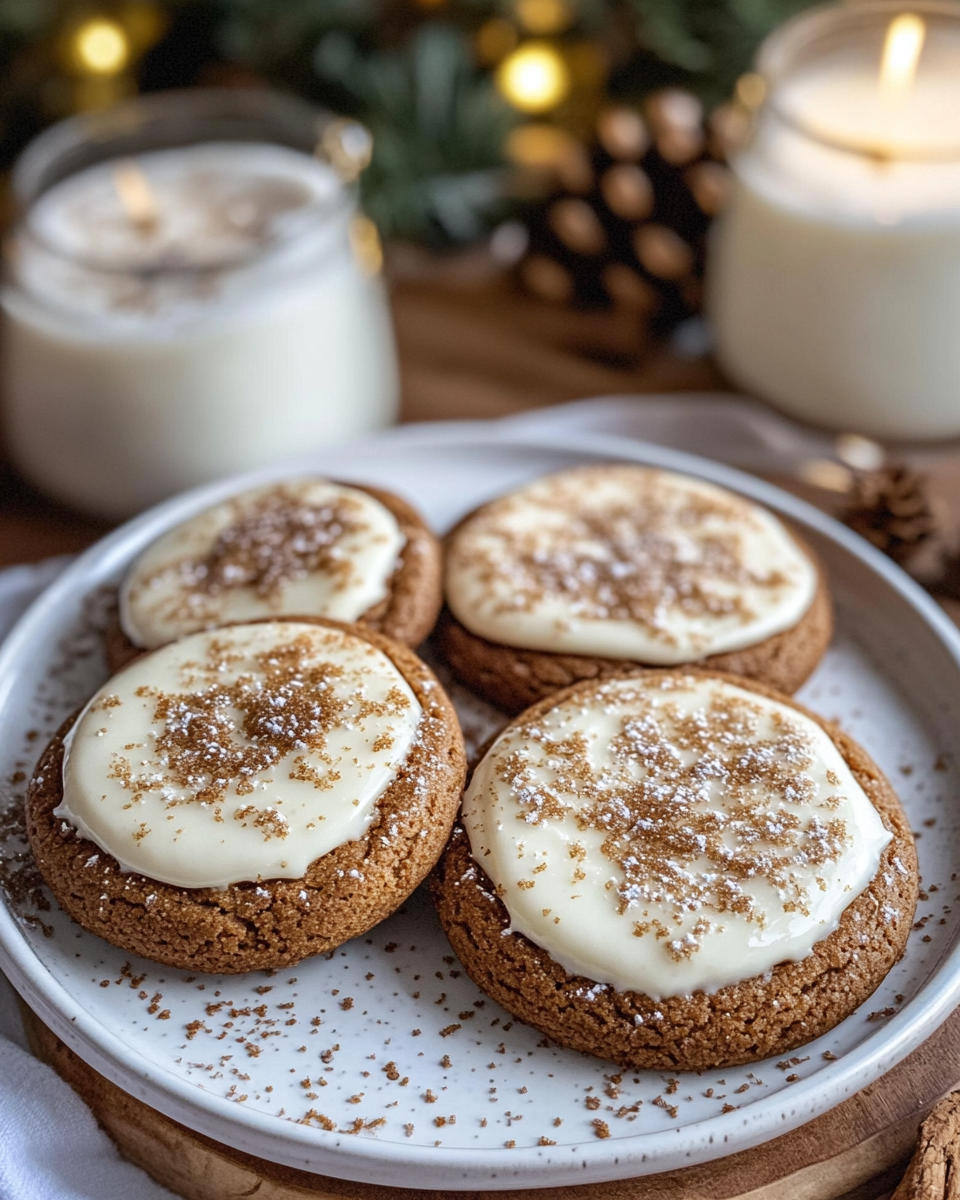 Ingredients for gingerbread cheesecake cookies
