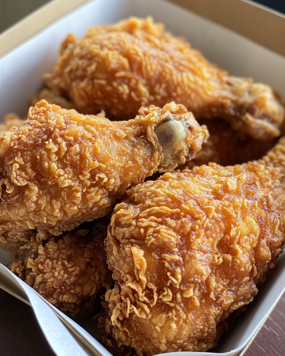 Finished mochiko fried chicken close-up image