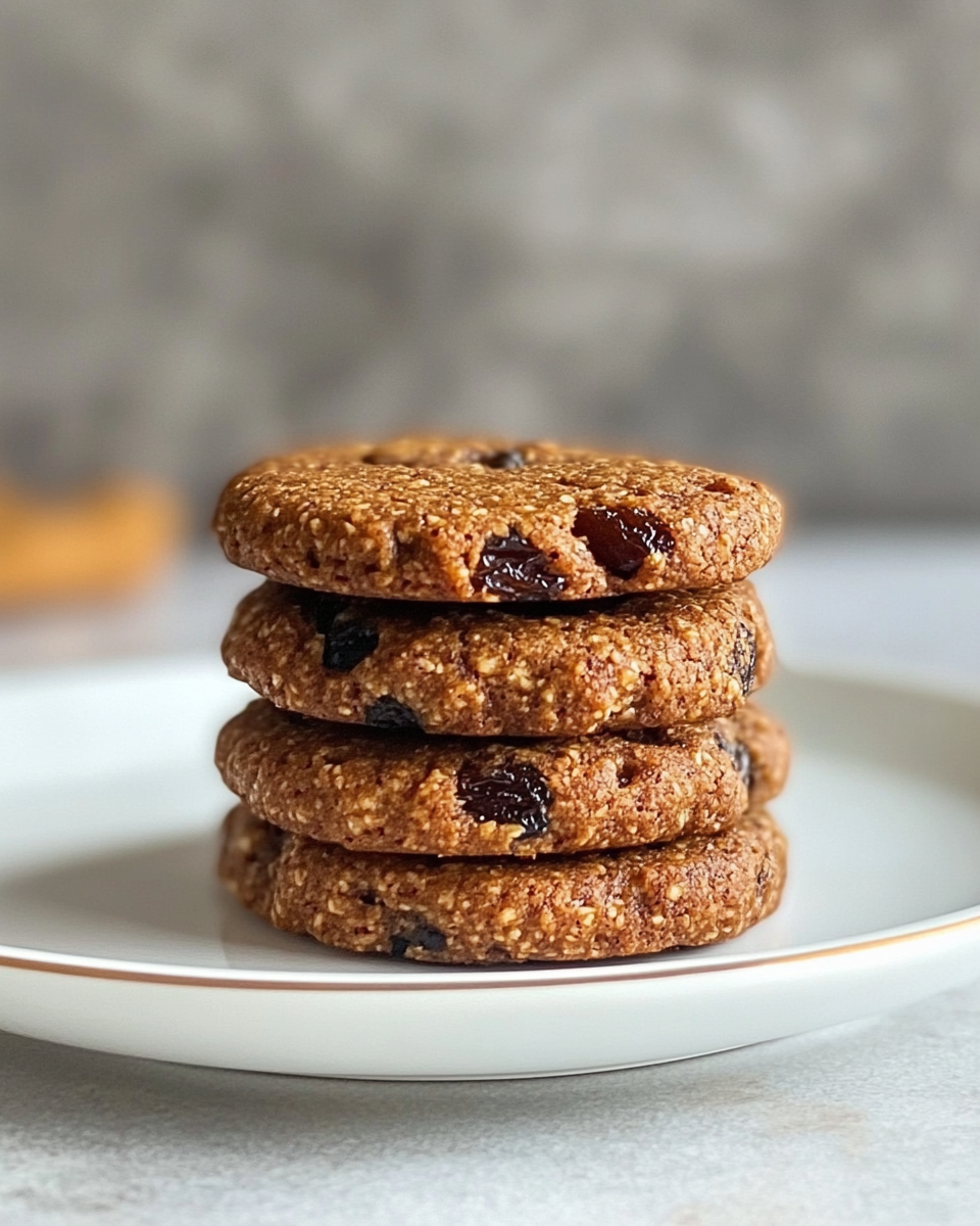 freshly baked date cookies on a cooling rack