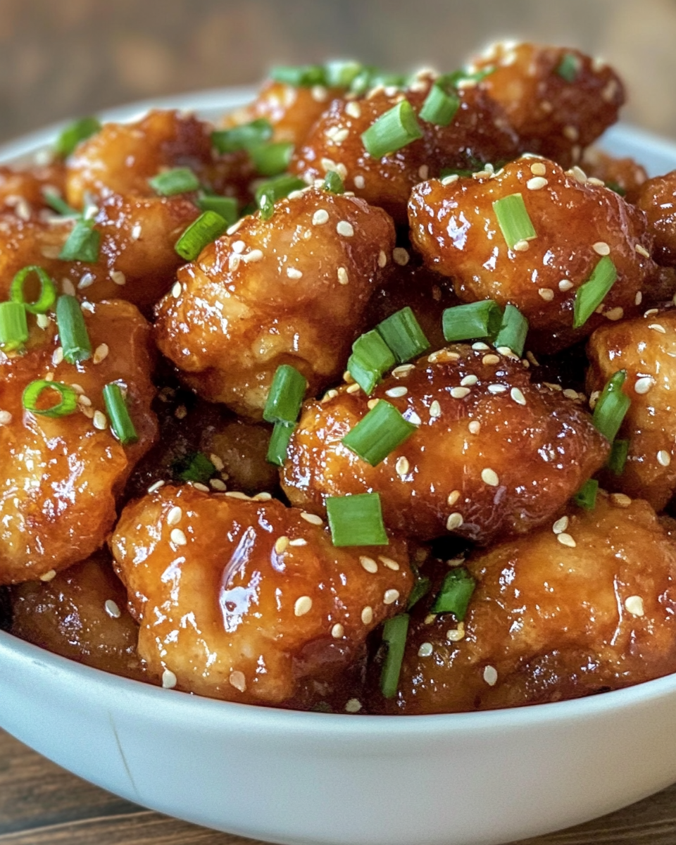 Honey chicken final plating