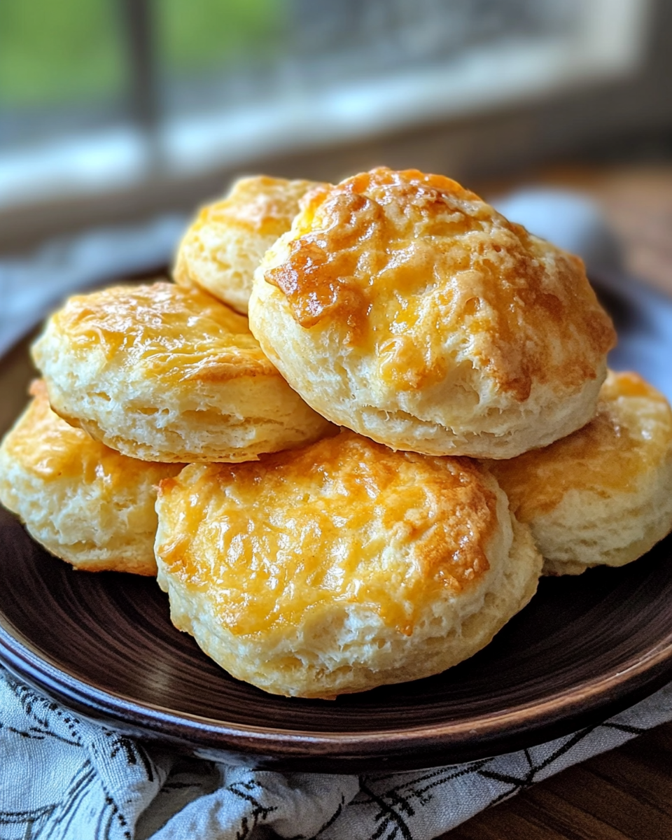 Freshly baked biscuits on chicken pot pie